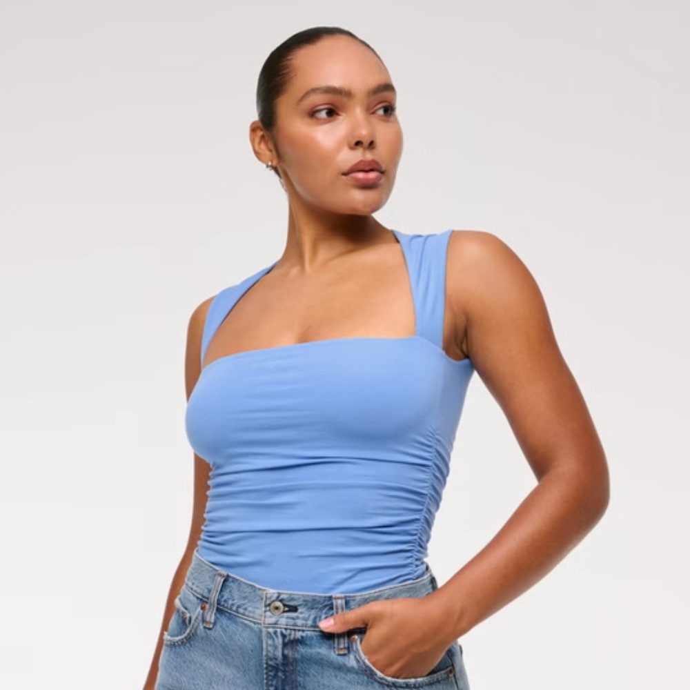 Abercrombie & Fitch Light Blue Square Neck Tank
